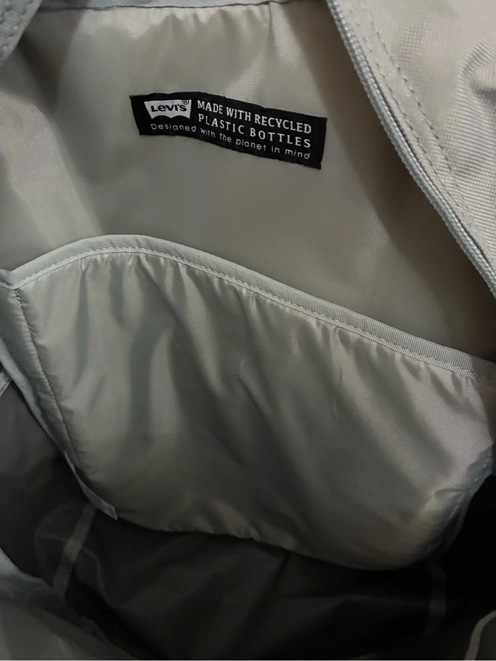 Levi's Light Gray Backpack Tote with Top Handles